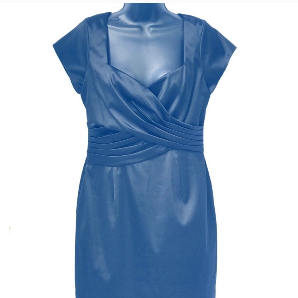 Dusk by Sheila Yen Black Satin Dress 10